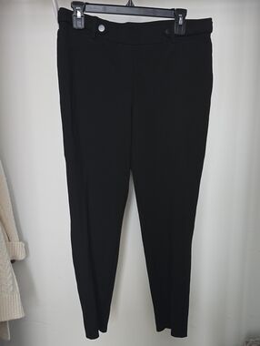 Chloe & Jasmine/ Black Women's Ponte Slim Ankle Pants